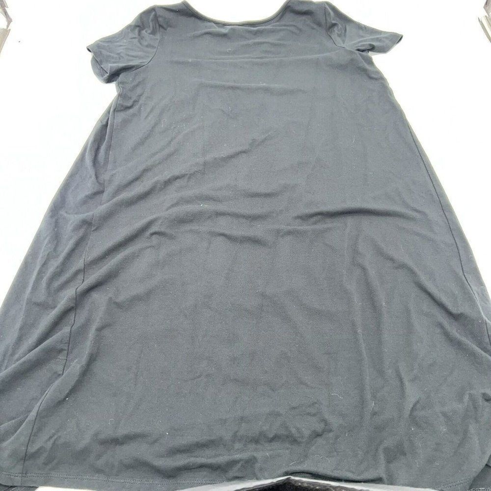 J. Jill Wearever Collection Black Jersey Dress Short Sleeve Stretchy Small